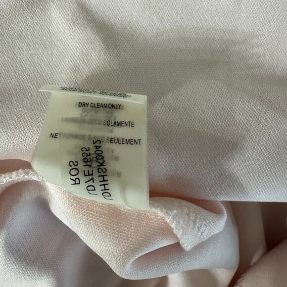 Karl Lagerfeld Paris Blush Pink Ruffle Neckline Dress Size 14 - Picture 11 of 11